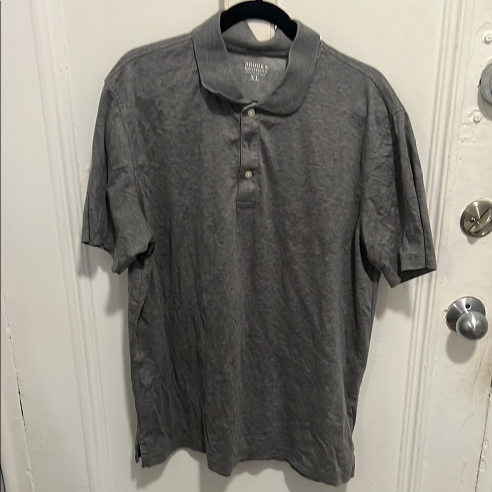 Brooks Brothers Gray Polo Shirt Classic Knit